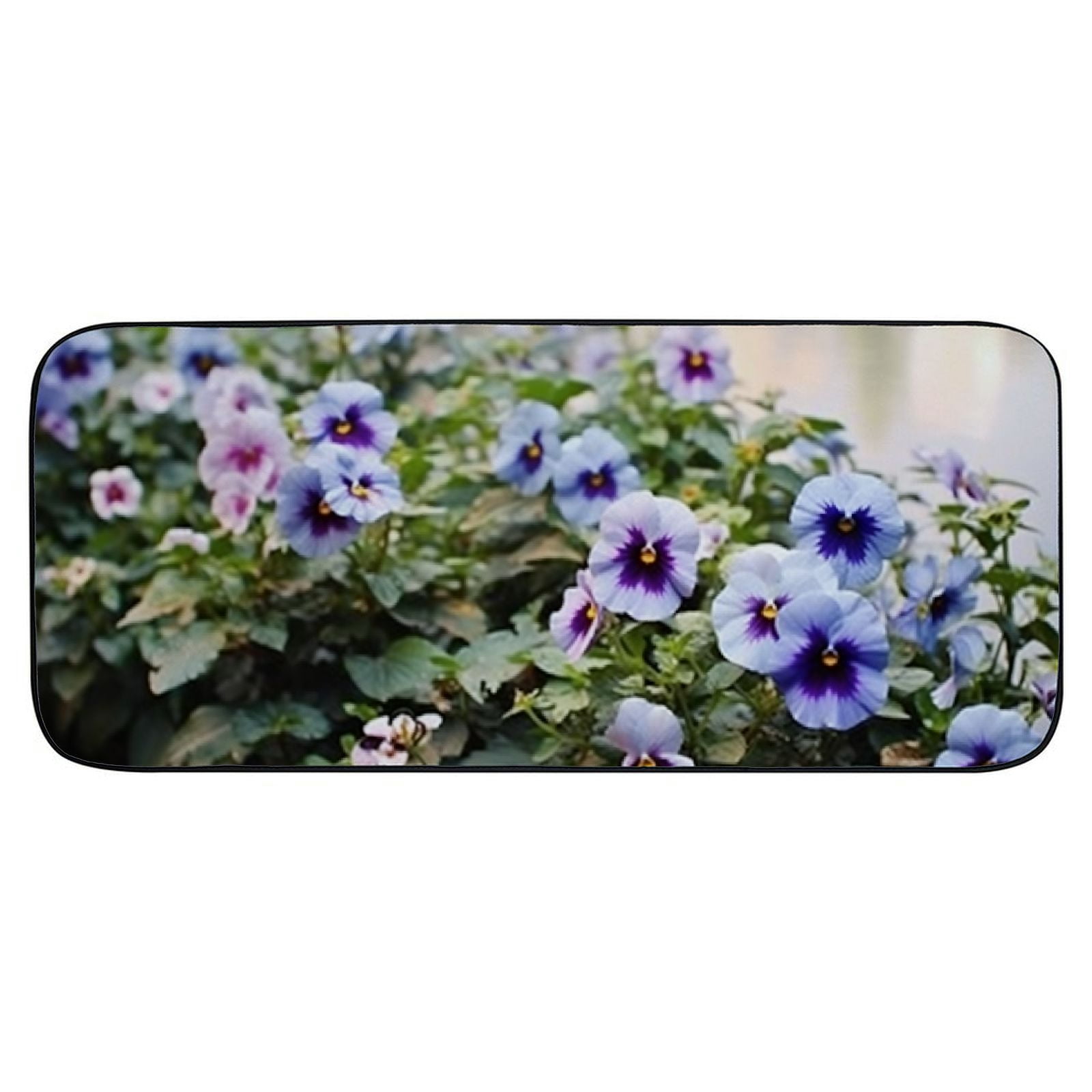 Qinduosi Decorative Door Mat, Door Mat with Non-Slip Rubber Backing, Easy Cleaning, Traps Dirt, for Entry, Patio, Garage - Flowers Bokeh Landscape Plants Light Mens Wool 19.68*47.24 in