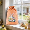 thumbnail image 4 of SIYTUAU Orange Easter Rabbit Candy Bags 3 Pack Drawstring Burlap Pouch For Party Favor Storage Linen 11.8X7.9X0.4 Inch, 4 of 6