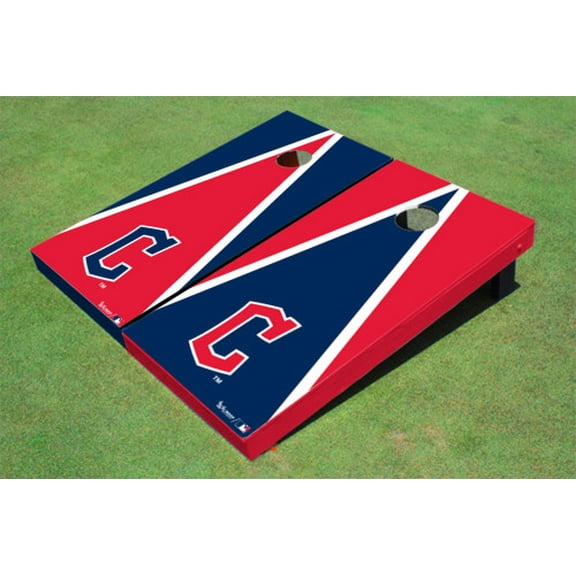 Cleveland Guardians C Alternating Triangle Cornhole Boards