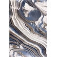 thumbnail image 4 of Abani Regal Collection Elegant Modern 7'9" x 10'2" Grey Blue Topography Mapping Area Rug, 4 of 5
