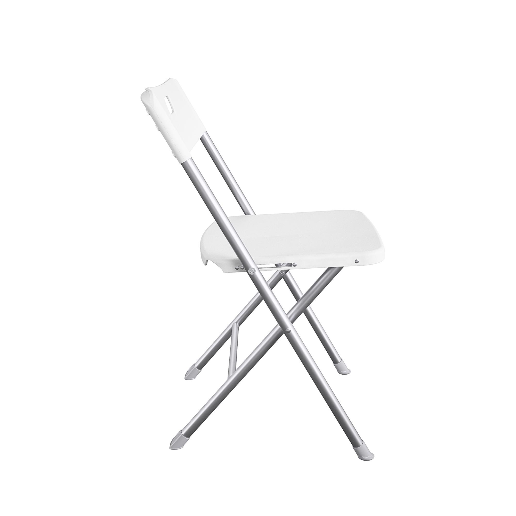 Mainstays Resin Seat & Back Folding Chair, White - image 5 of 7