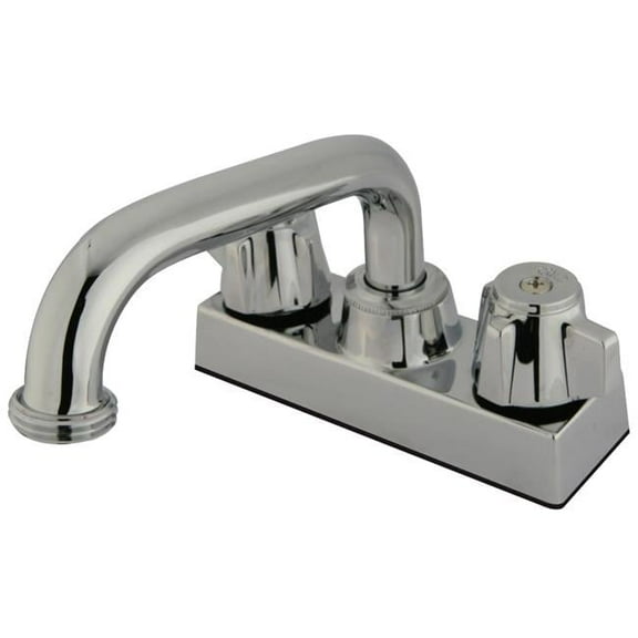 4 in. Laundry Tray Faucet with 6 in. Spout & Hose, Chrome
