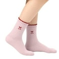 thumbnail image 2 of Sunbona Girls Bow Lace Cuffed Knee High Socks For School And Dress Up Play, 2 of 5