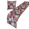 thumbnail image 3 of The HomeCentric King / Queen / Twin Pink & Gray Decorative Bed Runner King 90"x18" Bed Runner WITH One Pillow Cover, Printed Bed Scarf on Cotton fabric - Artisymmetry, 3 of 4