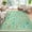 Green, variant on BouPower Modern Geometric Washable Rug 9x12 Area Rugs for Living Room, 5Sizes Non Slip Low Pile Farmhouse Trellis Floral Foldable Soft Carpet, Indoor Floor Mats for Bedroom, Nursery, Home Decor