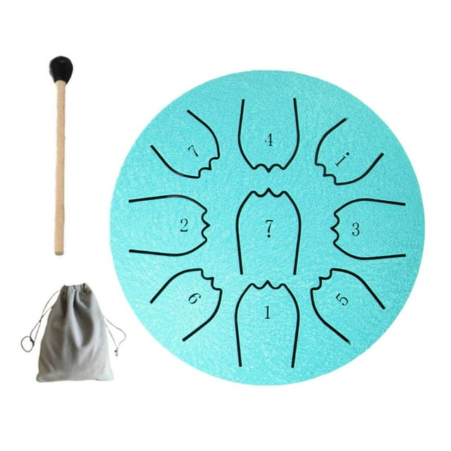 Tambour de Pluie pour Jardin Extérieur, Tambour à Langue en Acier, Instrument de Percussion Musical 4 Pouces 9 Tons, Instrument de Percussion pour Méditation Éducation Musicale Yoga pour Tout-Petit