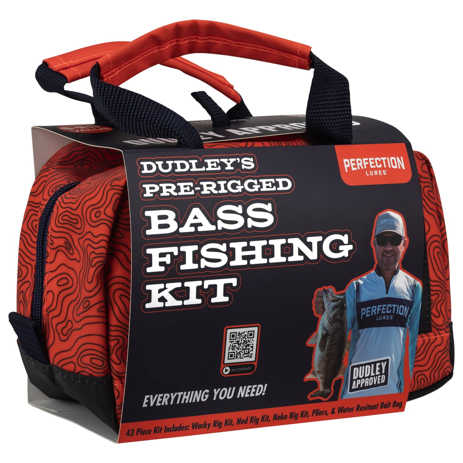 Perfection Lures Dudley's Pre-Rigged Bass Fishing Kit with Soft Plastics