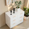 thumbnail image 3 of GZXS 4 Drawer Dresser for Bedroom, Modern Chest of Drawers for Living Room, Hallway, Easy Assembly, White, 3 of 11