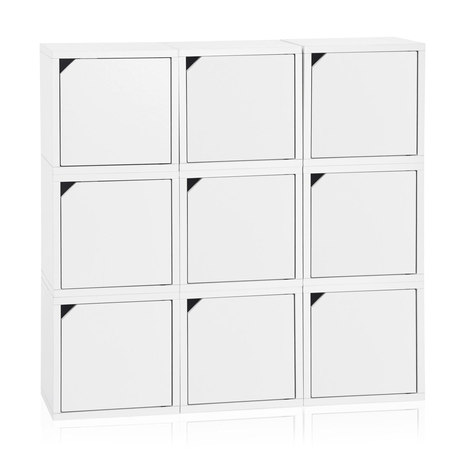 Way Basics Eco Stackable Connect StorageFinishWhite,Type9 Cube Doors