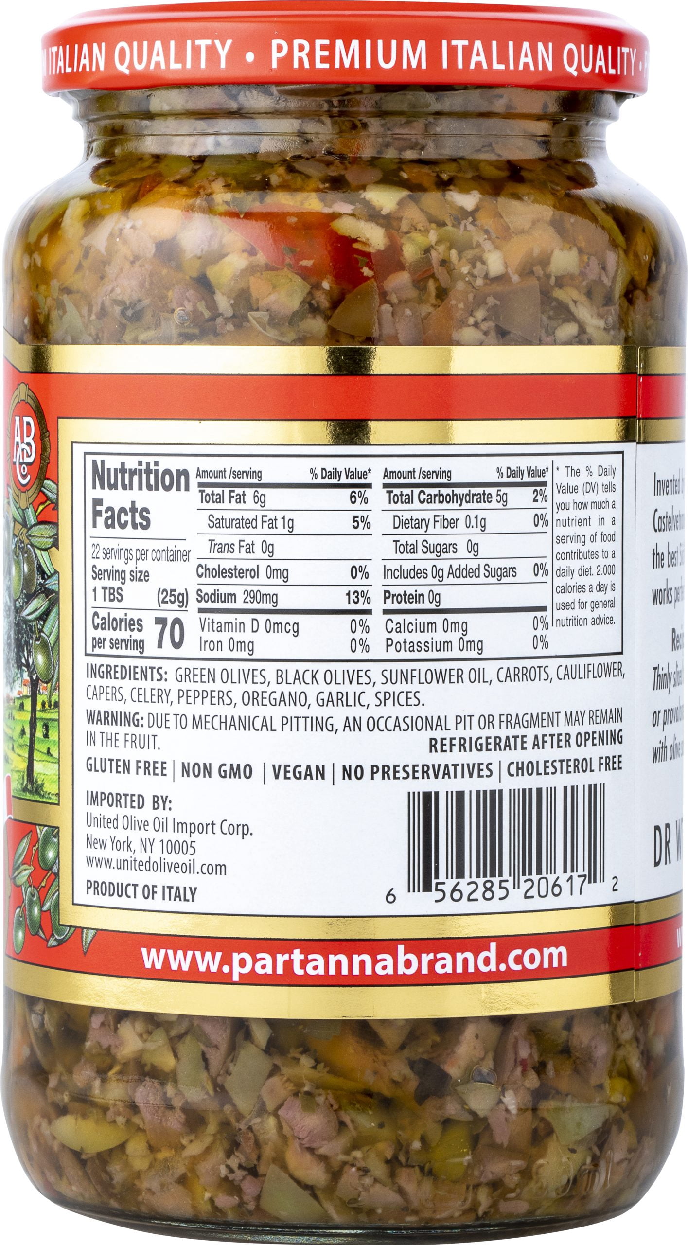 (Pack Of 6) Partanna Mediterranean Olive Salad 19 Oz