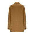 thumbnail image 3 of Hueook Corduroy Jacket Women Faux Suede Jacket Long Sleeve Button-Up Winter Coat Short Sleeve Outerwear Khaki S, 3 of 6
