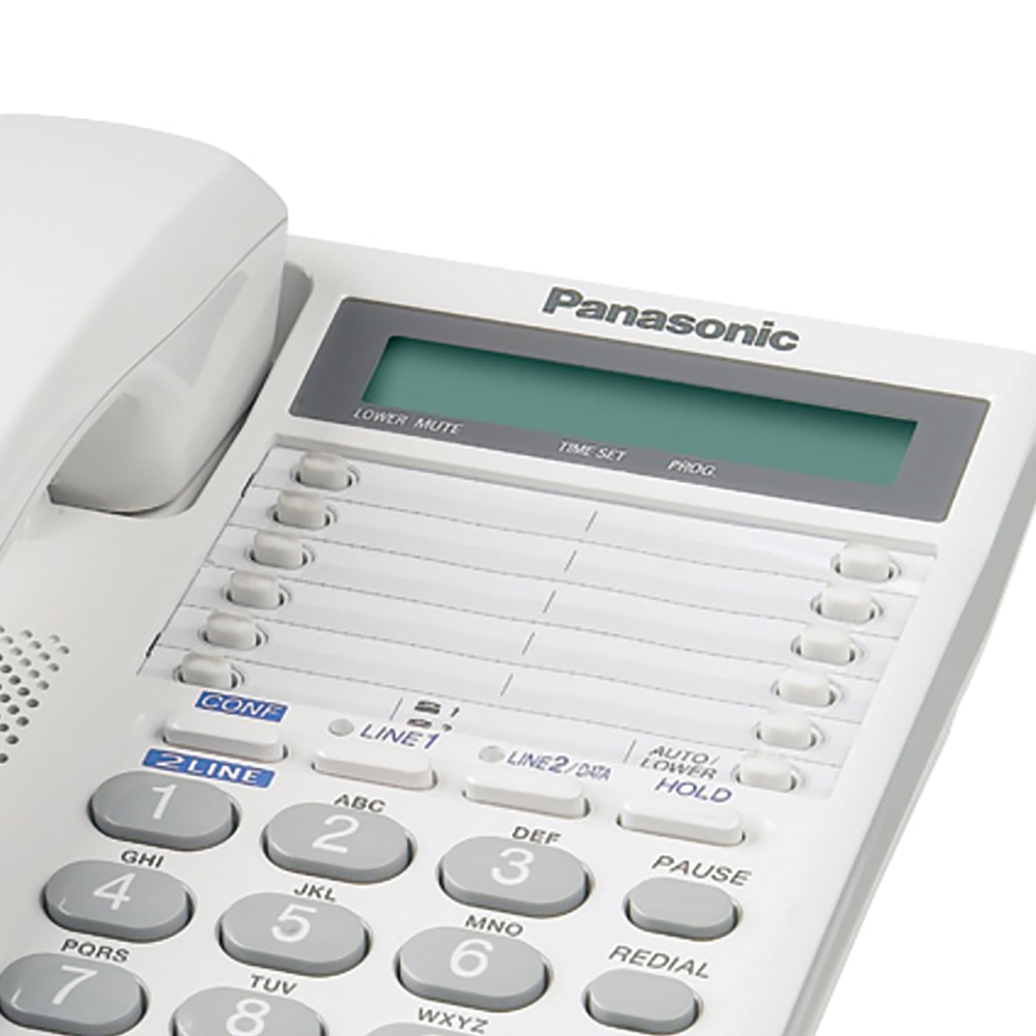 Panasonic 2-Line Corded Office Phone with Speed Dial, White, KX-TS208W