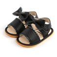 thumbnail image 5 of Summer Infant Baby Girls PU Leather Bowknot Soft Sole Pram Shoes Sandals Newborn Sneaker 0-18M, 5 of 7