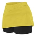 thumbnail image 3 of ZACPNCV Girl's Skorts Tummy Control Skorts Dressy Casual High Waist Athletic Shorts Skirts Yellow 12-13 Years, 3 of 7