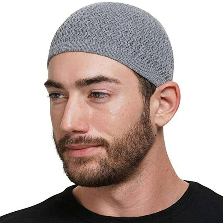 ZUARFY Islamic Men's Prayer Cap Muslim Men's Hat Knitted Style