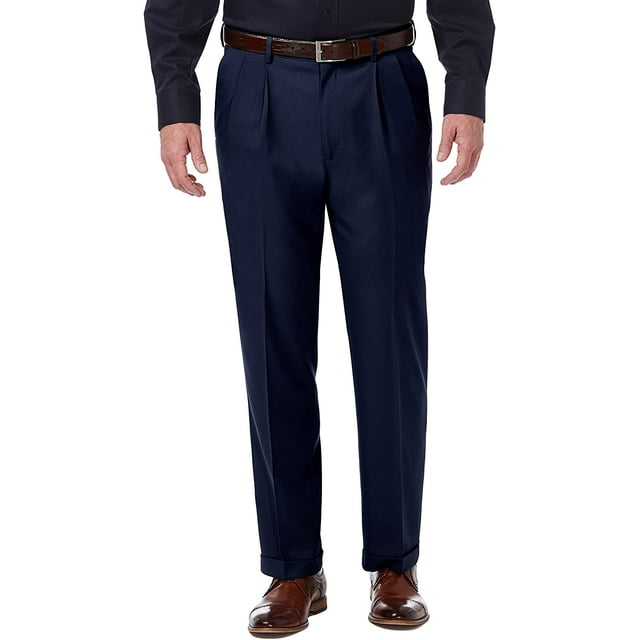 Mens Haggar Premium Comfort ExpandableWaist ClassicFit Stretch
