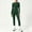 Dark Green, variant on Sets For Women 2 Piece Quick Dry Activewear Set Long Sleeve Yoga Gym Workout Clothes Army Green L