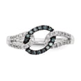 thumbnail image 4 of White Night Diamonds Sterling Silver White & Blue Diamond Ring, 4 of 6