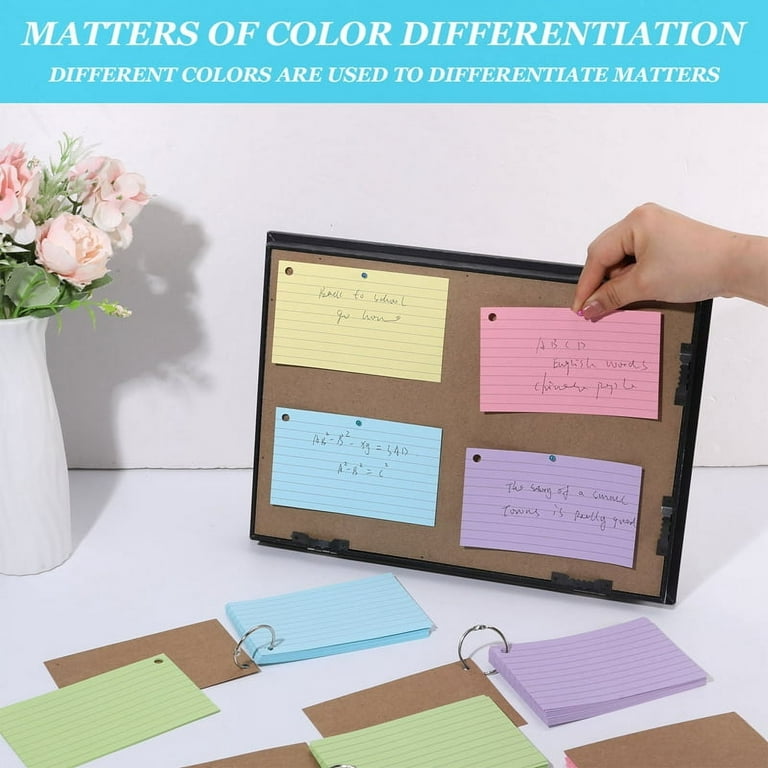 Hengguang 500-Piece Colored Index Cards, 3x5 Inches, Ruled photo 5