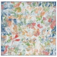 thumbnail image 2 of SAFAVIEH Paint Brush Mabelle Abstract Area Rug, Navy/Orange, 6'7" x 6'7" Square, 2 of 13