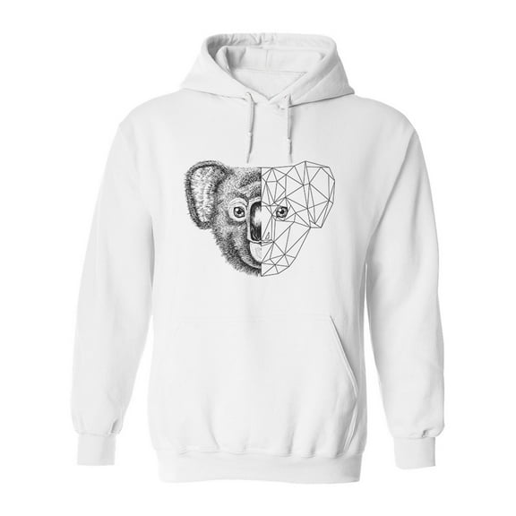 Realistic And Polygonal Koala Hoodie Men -Image by Shutterstock, Male x-Large