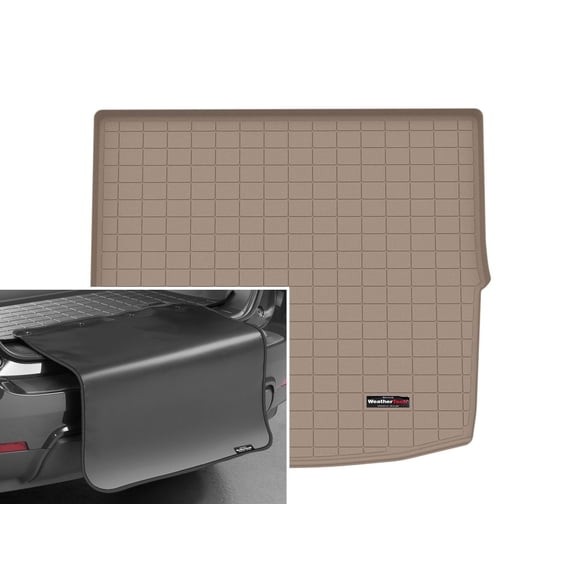 WeatherTech Cargo Trunk Liner with Bumper Protector compatible with Jeep Grand Cherokee, Grand Cherokee 4xe - Behind 2nd Row w/ Bumper Protector, Tan