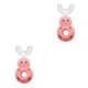 thumbnail image 1 of Jumpingount Cepillo de portátil de silicona en forma de U para niños, cepillos de limpieza para el cuidado de la boca, cepillos de Rosado 2piezas, 1 of 6
