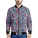 thumbnail image 2 of Chaquetas con estampado de plumas bohemias para hombre, sudadera de manga larga con estampado 3D retro, chaqueta bomber de calle de gran tamaño con cremallera, 2 of 5