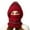 Wine, variant on Women's 3-in-1 Ribbed Knit Hat with Integrated Scarf, Winter Face Mask Beanie, Thermal Ear Flap Trapper Cap, Cold Weather Balaclava Style, Unisex Outdoor Winter Gear - Beige