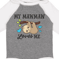 thumbnail image 4 of Inktastic My Mawmaw Loves Me with Sloth and Hearts Boys or Girls Long Sleeve Baby Bodysuit, 4 of 5