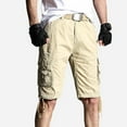 thumbnail image 3 of HOOMEUMY Men's Summer Cargo Shorts Cotton Baggy Fit Straight Military Tactical Shorts with Multi Pockets Khaki 6, 3 of 3