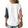 thumbnail image 5 of Womens Tie Dye 9/11 Memorial V Neck T Shirt 25th Anniversary Never Forget Patriotic Graphic Tee 3/4 Sleeve Tops, 5 of 5