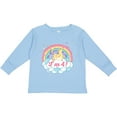thumbnail image 3 of Inktastic 4th Birthday Unicorn Rainbow Cute Girls Girls Long Sleeve Toddler T-Shirt, 3 of 5