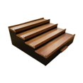 thumbnail image 4 of Dualoai Cosmetic Shelf Display Riser Stand Figure Versatile with Drawers Ornament Makeup Wood Color, 4 of 9