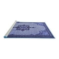 thumbnail image 2 of Ahgly Company Machine Washable Indoor Rectangle Persian Blue Traditional Area Rugs, 2' x 4', 2 of 4