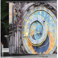 thumbnail image 4 of Ambesonne Astronomical Shower Curtain, Old Town Medieval, 69"Wx75"L, Blue and Yellow, 4 of 5