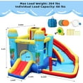 thumbnail image 2 of Arlopu Kids Inflatable Bounce House Water Slide with Blower, Children Outdoor Play Water Park with Splash Pool, Climbing Wall & Bouncing Area for Little Girls Boys 3-8 Years, 2 of 6