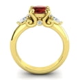 thumbnail image 4 of 2.50 Carat Round Cut Garnet Gemstone Natural Diamond Fancy Engagement Ring for Women Solid 14K Yellow Gold Size 4.5 by Diamond-Capitals, 4 of 8