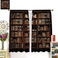 thumbnail image 2 of Vintage Bookshelf Blackout Curtain,Library Vintage Old Bookshelf,Window Drapes for Kids Boys Girls Living Room Bedroom 26"W x 63"L (Pack of 2), 2 of 6