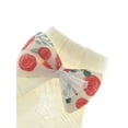thumbnail image 5 of Seyurigaoka Baby Girls Short Socks, Summer Breathable Toddlers Sweet Style Mesh Hollow Floral Printing Bow Decoration Thin Ankle Socks, 5 of 8