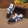 thumbnail image 5 of Womens Sneakers, Sneakers for Women, Womens Tennis Shoes, Walking Shoes Women, Women Fashion Retro Casual Tennis Sneakers Lightweight Comfort Walking Footwear Anti Slip Lifestyle Trainers, Blue 5.5, 5 of 7