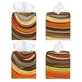 thumbnail image 2 of Tissue Colorful Swirl Box Cover Holder, Square by Xecao - Leather Decorative Organizer for Tabletop, Bathroom, Car, Office, 2 of 8