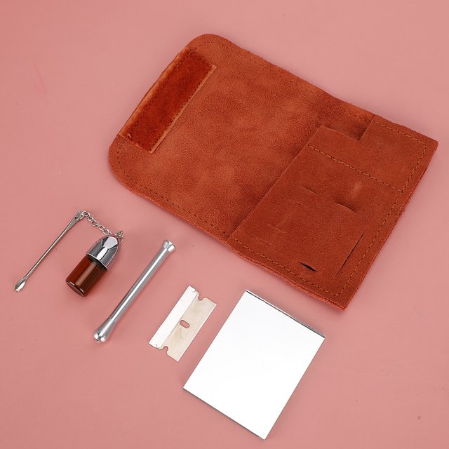 Kit de herramientas para tabaco, cuchara para fumar, botella de vidrio, juego portátil para fumar con bolsa de almacenamiento, 5 uds.