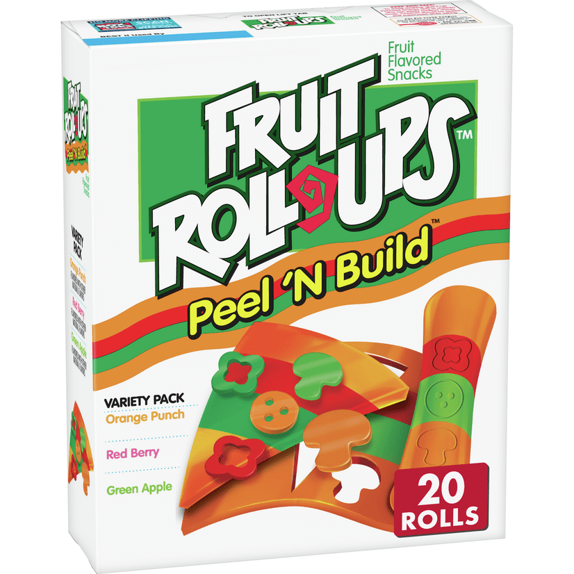Betty Crocker Fruit RollUps, Pizza Peel 'N Build, Value Pack, 20 ct