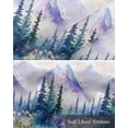 thumbnail image 6 of Green Purple Mountains Kitchen Valances for Windows Farmhouse Linen Window Valance Curtain for Living Room Window Treatment Watercolor Forest Wildflower Valance Rod Pocket Topper Drape, 60 x 18 Inch, 6 of 6