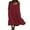 Red, variant on Swimsuit Cover Up for Women Plus Size Solid Color Round Neck Bathing Suit Cover Up Swing Ruffled Hem Beach Summer Dresses Shermie