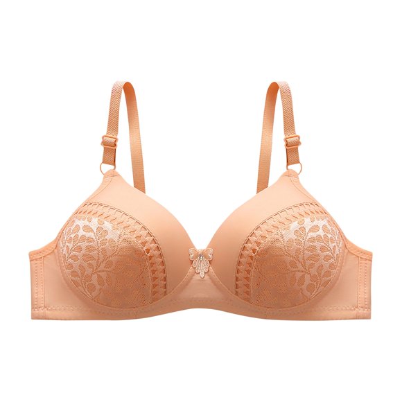 Funicet Comfortable Bras for Women,Womans Embroidered Glossy Comfortable Breathable Bra Underwear No Rims