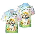 thumbnail image 3 of Shih Tzu Hello Spring Time Flower Floral Nature Hawaiian Shirt Breathable Summer Unisex Merch Lion Dog Lover Gifts - 02031, 3 of 6