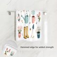thumbnail image 2 of Bath Towel Single-Sided Printed Highly Absorbent Soft Quick Towel for Bathroom Spa Gym & Sports Bees Flying Around Flower Pots, 2 of 5