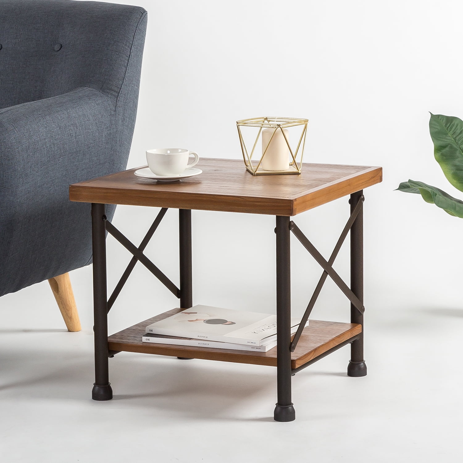 Zinus Susy Industrial Style Side Table Walmart Com Walmart Com